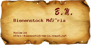 Bienenstock Mária névjegykártya